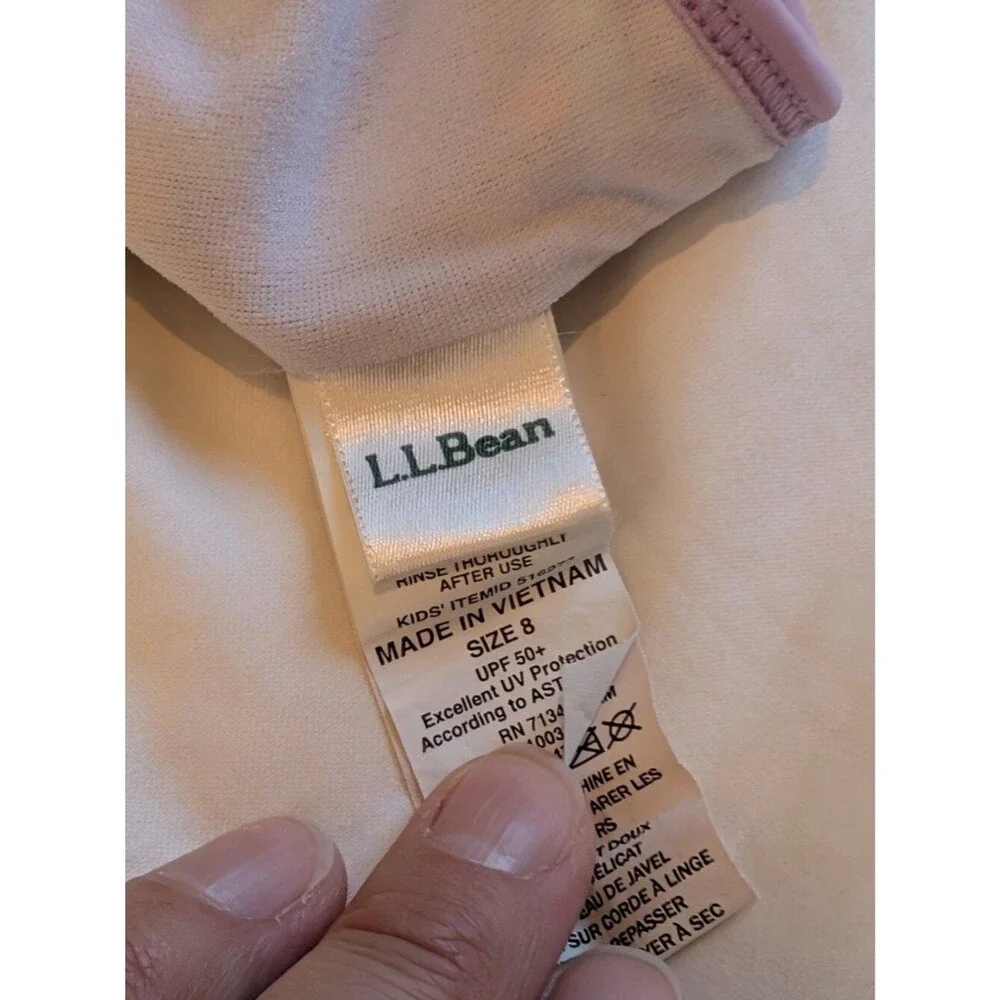 Almost New! Girls' L.L. Bean Purple Geo Tankini Top